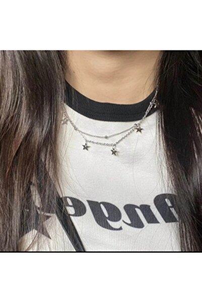 oldskoolbutik Yıldız 2 li Kolye