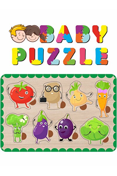 LİPYOS لغز خشبي - تصميم لطيف للخضروات والطماطم والجزر والبطاطس