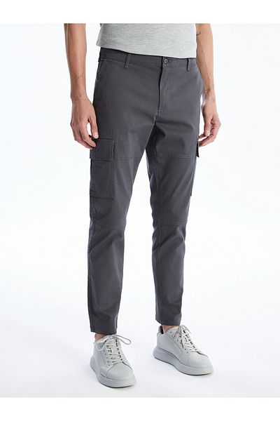 LC Waikiki Pantaloni chino pentru bărbați din Gabardine - Crop îngustă