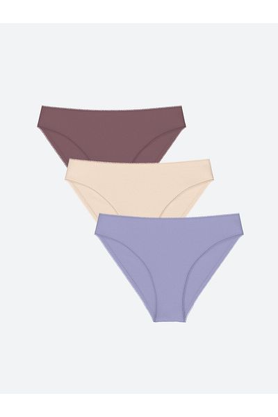 LC Waikiki 3er-Pack einfarbige Bikini-Slips