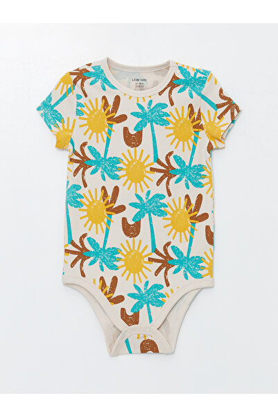 LC Waikiki 2 db Crew nyakú nyomtatott és pattintható testkészlet kisfiúknak