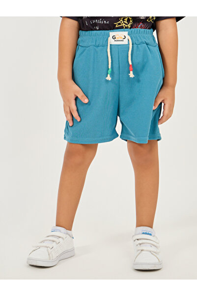 Styli Solid Waist Tie With Patch Detail Short