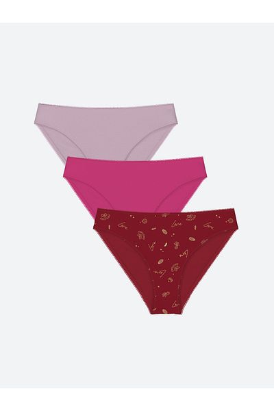 LC Waikiki Packung mit 3 gemusterten Bikini-Höschen