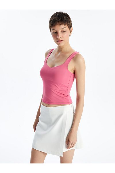 LC Waikiki Lcw Women's Heart Collar Plain Tank Top