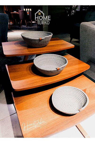 HomeTurko Set triplu din iută și răchită - Organizator dulap de bucătărie, co...