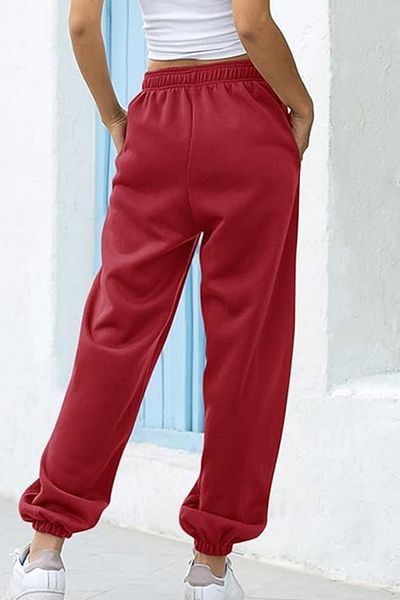 BayBayan Γυναικείο μπορντό ψηλόμεσο Jogger Sweatpants