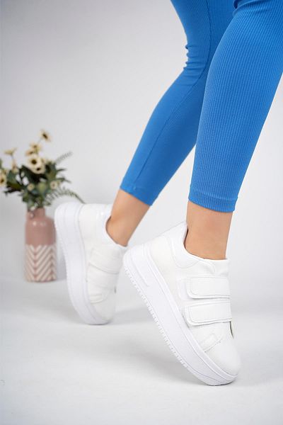 MUGGO London Guaranteed Women's Orthopedic Thick Sole Laceless Velcro Comfortable Sneaker Sports Shoes