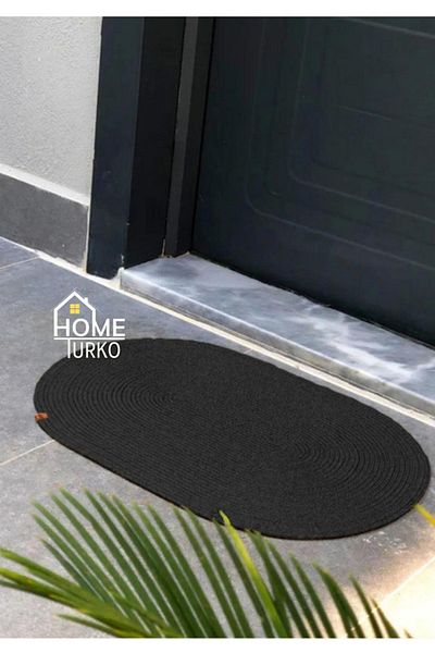 HomeTurko Wicker, Jute Patterned Modern Interior and Exterior Door Mat, Balcony Mat, Bathroom Mat / Gift.