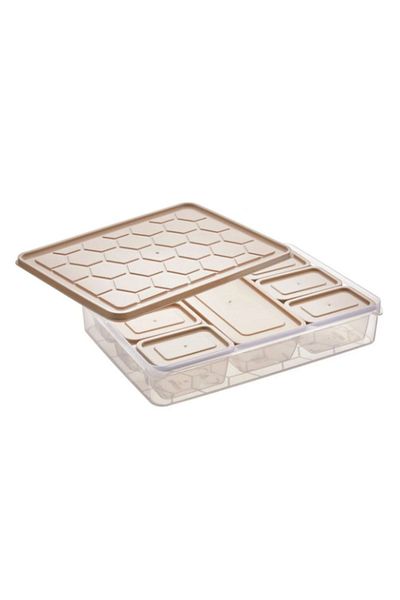 CNS Plastik Follow Me 16 Pieces 7 Compartment Storage Set with Lid for Breakfast