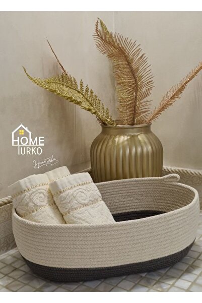 HomeTurko Coș de răchită din iută alb-negru - Organizator de bucătărie pentru...