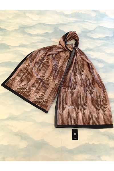 Akel Cotton Shawl - Patterned and Striped, Size 75x185