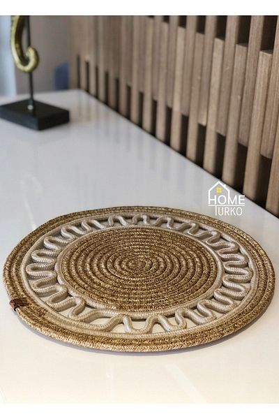HomeTurko Natural Jut, Modern Look Wicker 33 X 33 cm, American Service, Supla.
