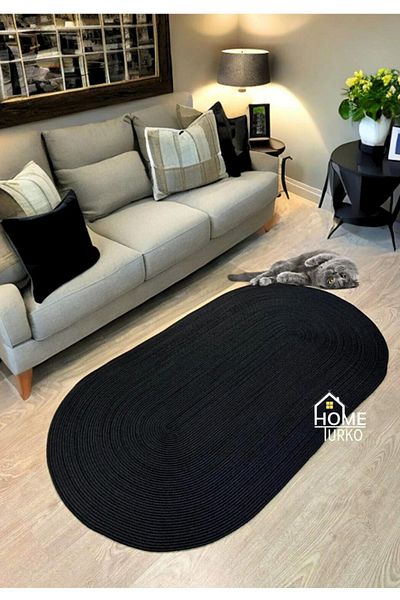 HomeTurko Wicker, Jute Patterned Modern Interior and Exterior Door Mat, Balcony Mat, Bathroom Mat / Gift.