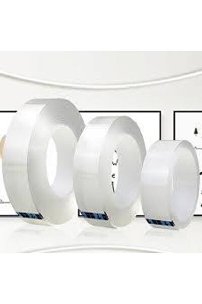 OMAC Çift Taraflı Bant-nano Teknolojili-süper Güçlü Bant-yapıştırıcı 5 Metre 10mm