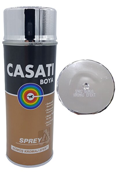 Casati Akrilik Sprey Boya Gümüş Kromaj Efekt 400 ml