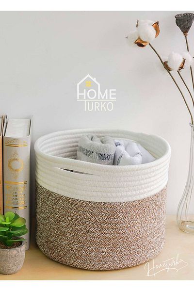 HomeTurko Καλάθι παιχνιδιών μπάνιου από γιούτα και άχυρο - Organizer Γλάστρα