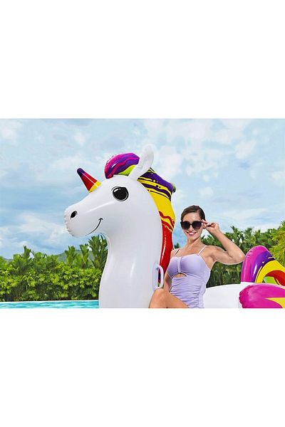 BESTWAY Unicorn Inflatable Riding Boat - Unicorn, Horse-Pool, 224X164 cm