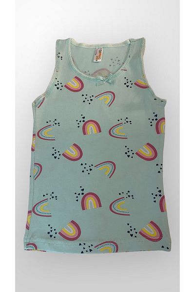elmas kids Set boxer pentru fete din bumbac verde cu model curcubeu