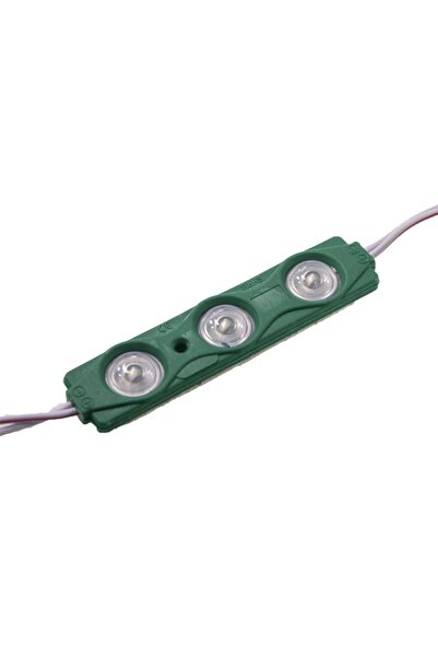 Genel Markalar 5 Adet YEŞİL 12V 1.5W 3 Ledli Mercekli Parmak Led Modül 2835 smd