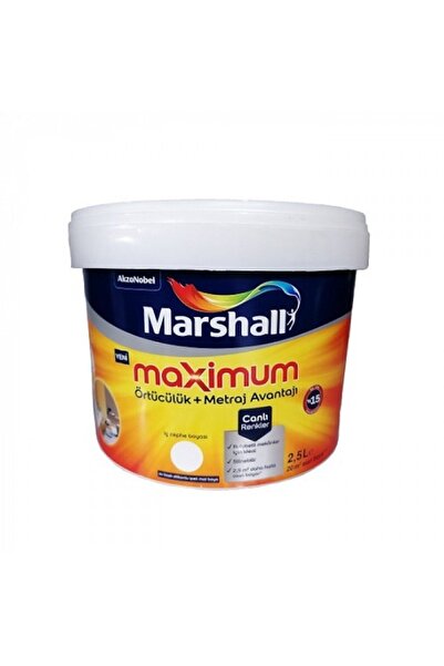 Marshall Maximum Silikonlu Ipek Mat Deniz Kabuğu 2,5 lt 3,5 kg