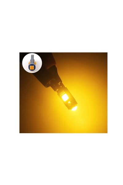 ZEMBİL 5 Adet Turuncu T5 Led Kilometre Kadran Ambians Aydınlatma Ampulü