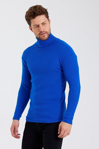 Bentillo Pulover pentru bărbați, cu gât albastru, camisole