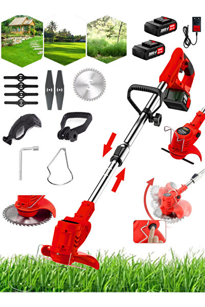 Eisenn Alman Lion Asr 776 Seri Çift Akülü Ot Çim Çalı Biçme Tırpanı Teleskopi...