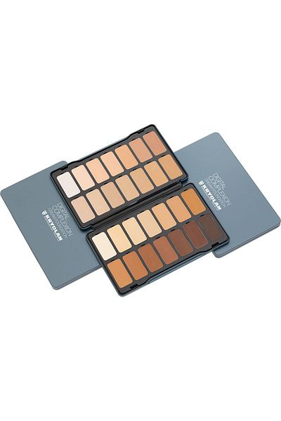 Kryolan 28 لونًا من Dig.Compl.Cream مع ملصق F.Pal
