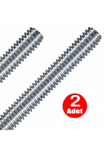 ALETÇANTAM M12 Gijon Tij Rot Saplama 1 Metre Uzun Civata Dın 975 Beyaz Vida -2 Adet