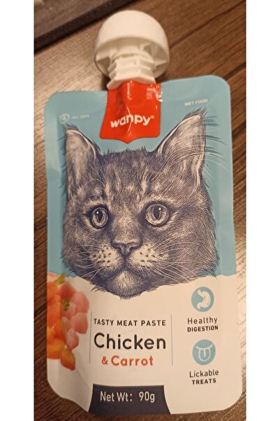 Wanpy taze sıvı kedi ödül maması tasty meat paste 90 gr