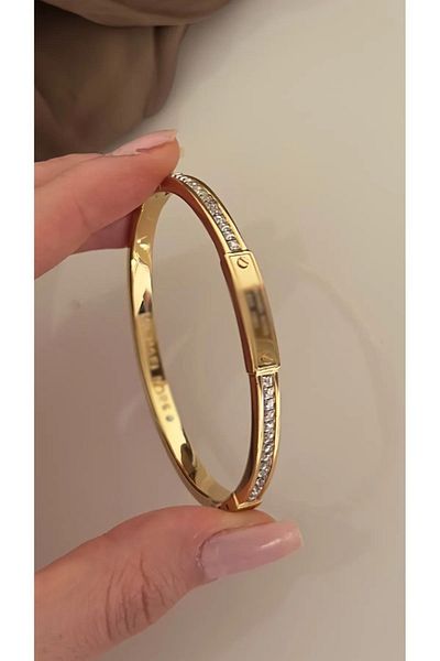 Opia JEWELRY سوار أصفاد من الفولاذ مقاس 17 سم