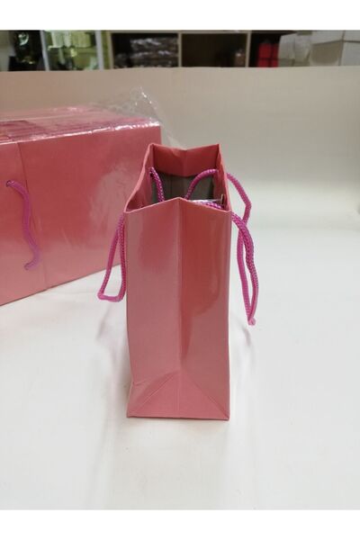 BURAKKUTU Karton Çanta Pembe 11x11cm Paket Adeti 100 Lüdür