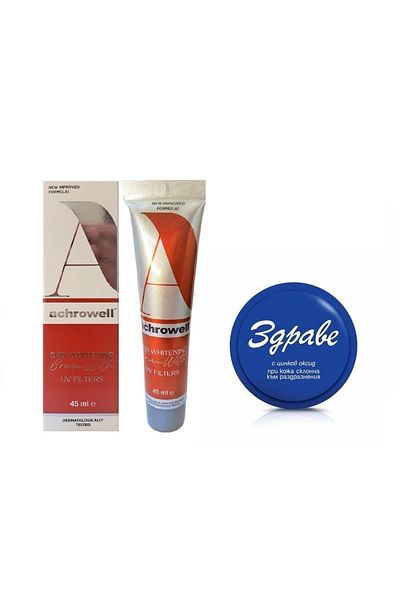 ZDRAVE Achrowell 45ml - Skin Cream, Whitening with UV Filter, Anti-Wrinkle