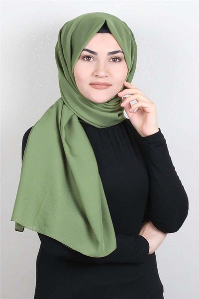 PİRAMİT Chiffon Shawl Solid Color 1293-84 Pistachio Green