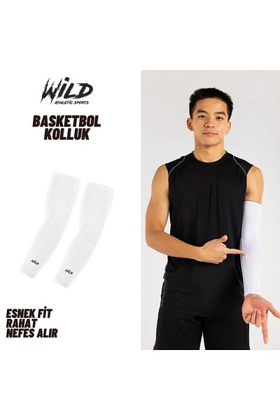 Wild Athletic Sports White Pair - Unprotected Basketball Sports Sleeve