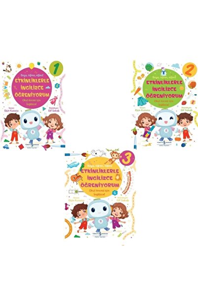 TÜRKİYE İŞ BANKASI KÜLTÜR YAYINLARI Etkinliklerle Ingilizce Öğreniyorum 3 Kitap Set / 4-5-6 Yaş /