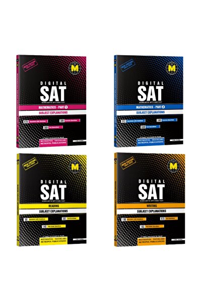 Metropol Yayınları SAT 4 LÜ-SET-SAT MATHEMATİCS-READİNG-WRİTİNG(Subject Expla...