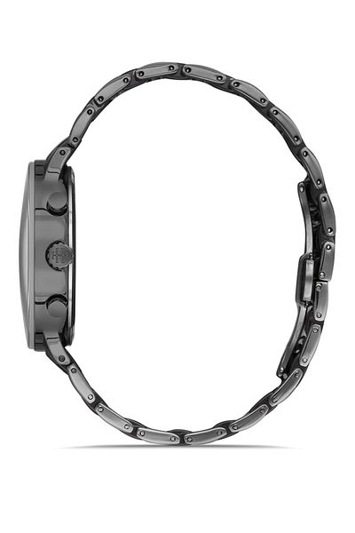 Hislon Ms110N-15Sn Black Men's Wristwatch - Anti-Scratch, Sapphire Glass, Steel Band