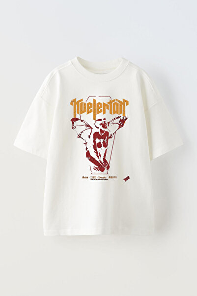 THEWERT Bela Oversize kroj Pamuk T-shirt - Kuelertoh Design Štampano Unisex