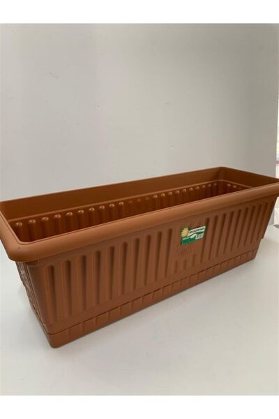 Hak Plastik Orta Balkon Saksı Kahverengi (1 Adet) 50cm