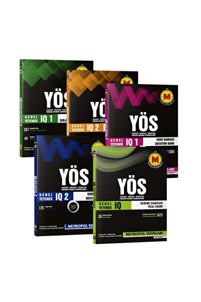 Metropol Yayınları Yeni Dönem -yös Ve Tr Yös Sınavı-ıq Tüm Konular -konu Anlatımı Soru Deneme Seti (5 KİTAP)puza Galat