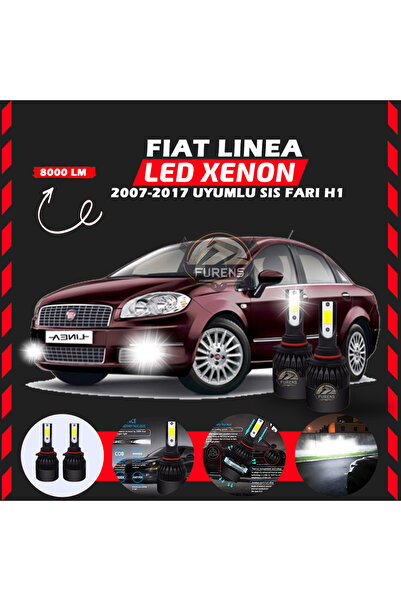 Furens Fiat Linea 2007-2017 Sis Farı Uyumlu Şimşek Etkili Led Xenon Light Ser...