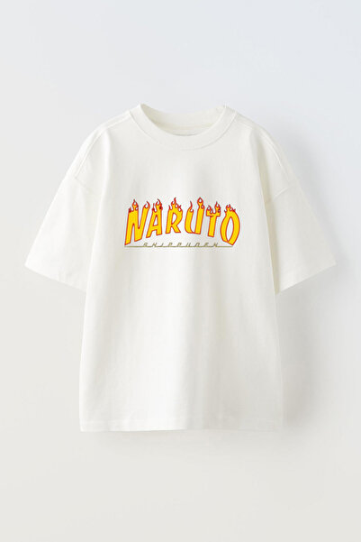 THEWERT Naruto Shippuden dizajn - unisex bela Oversize kroj Pamuk T-shirt