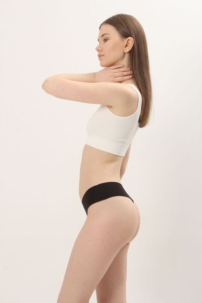 Soft Light Γυναικεία εσώρουχα Laser Cut Thong Σλιπ 3 Συσκευασία