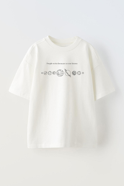 THEWERT Bela unisex Oversize kroj T-shirt - 'Ljudi pišu jer niko ne sluša' Št...
