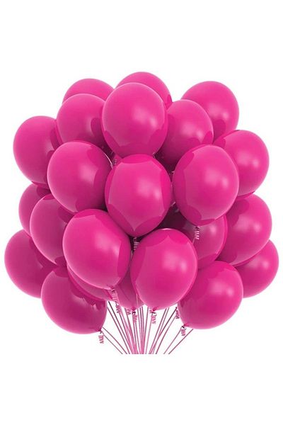 aşkın concept Fuchsia Pastel Matte Balloon - 10 Pieces, 12 Inch, 30 Cm