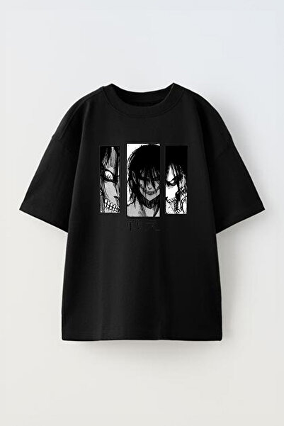 THEWERT تي شيرت Eren Atak On Titan للجنسين مطبوع عليه رسوم متحركة من القطن ال...