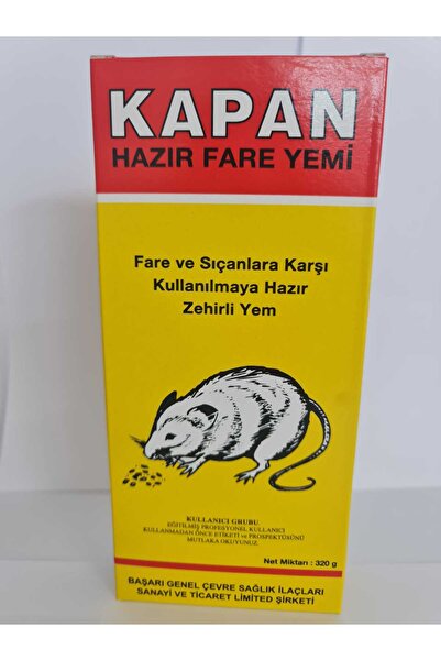 Başarıplastikvetemizlik KAPAN HAZIR FARE YEMİ 320GR