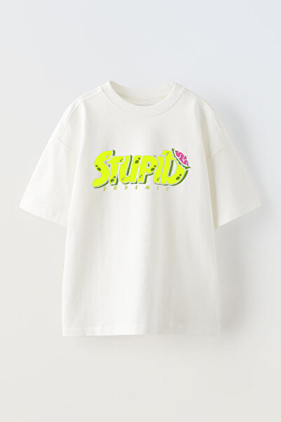 THEWERT Bela Oversize kroj Unisex T-shirt - Glup dizajn Štampano Pamuk