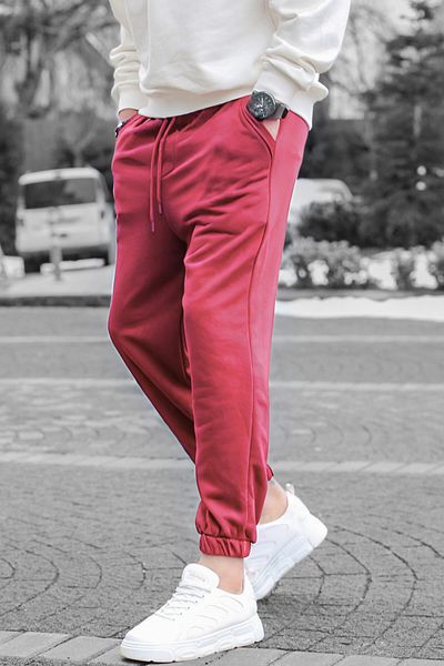 BayBayan Ανδρικό φούτερ Jogger με τρία νήματα σε μπλε χρώμα
